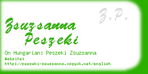 zsuzsanna peszeki business card